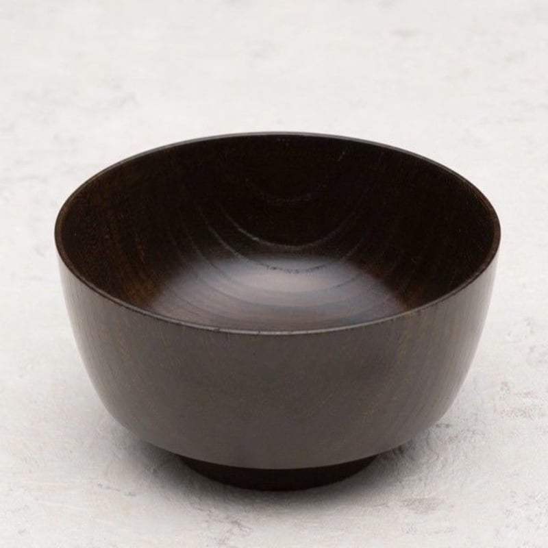 一汁三菜 欅(ケヤキ)材 飯椀（朱摺・黒摺 有） | 本山漆器店