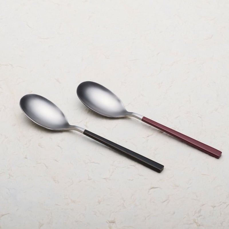 Lashiku 18-10 テーブルスプーン 粋 （朱・黒 有） | 本山漆器店