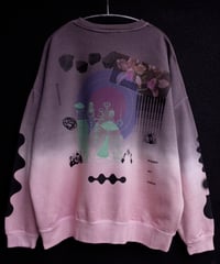 “Orchid Collage” Crewneck Pullover-Plants Dyeing ver