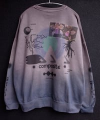 “RelaxBalance”Collage Crewneck Pullover-Plants Dyeing ver