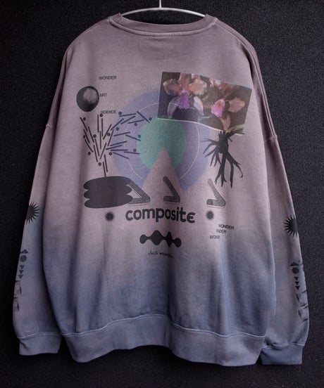 “RelaxBalance”Collage Crewneck Pullover-Plants Dyeing ver