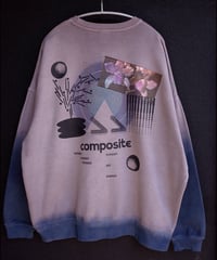 “RelaxBalance”Collage Crewneck Pullover-Plants Dyeing ver