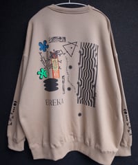 “EUREKA”Collage Crewneck Pullover