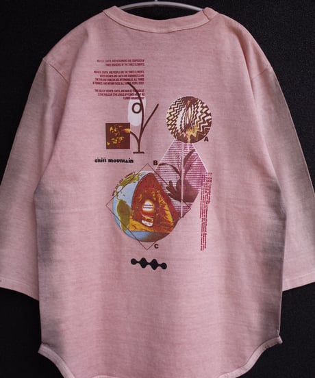 “Tawoyaka Branches” 3/4Sleeve-baseball T-shirts -Plants Dyeing ver