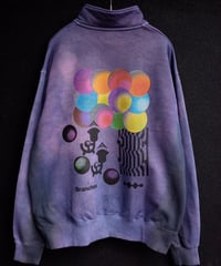 “====”Collage Half zip sweat-Plants Dyeing ver