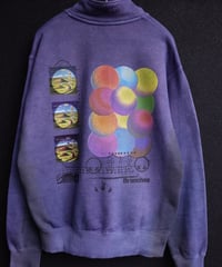 “天々向上Remix Collage”Half zip sweat-Plants Dyeing ver