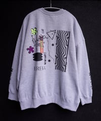 “EUREKA”Collage Crewneck Pullover