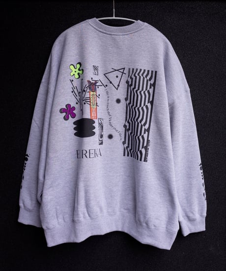 “EUREKA”Collage Crewneck Pullover