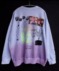 “Orchid Collage”  Crewneck Pullover-Plants Dyeing ver