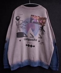 “RelaxBalance”Collage Crewneck Pullover-Plants Dyeing ver
