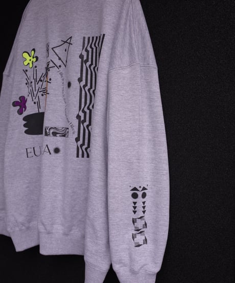 “EUREKA”Collage Crewneck Pullover