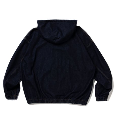 12.5OZ DENIM ZIP UP HOODED JACKET