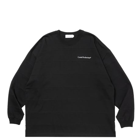 PLAITED JERSEY PANELING BORDER L/S TEE