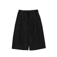 T/W TWILL SHIN CUT WIDE EASY TROUSERS