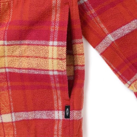 PLAID ZIP UP SHIRT