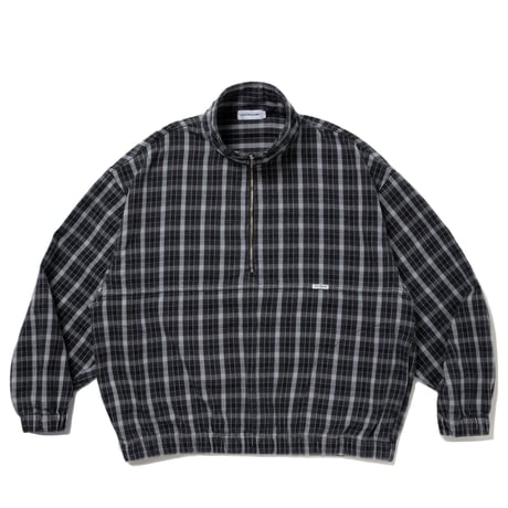 AD PROCESSING HEAVY FLANNEL CHECK HALF ZIP PULLOVER