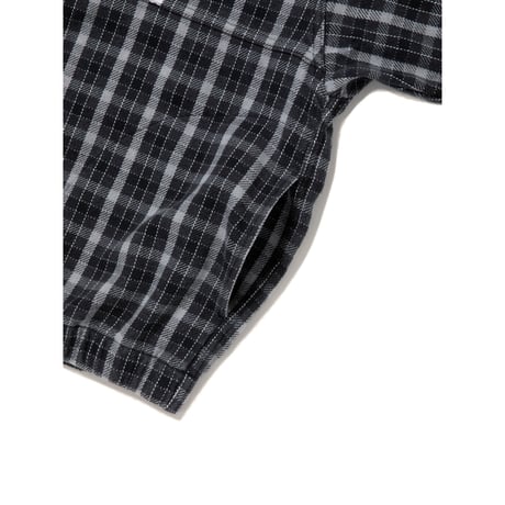 AD PROCESSING HEAVY FLANNEL CHECK HALF ZIP PULLOVER