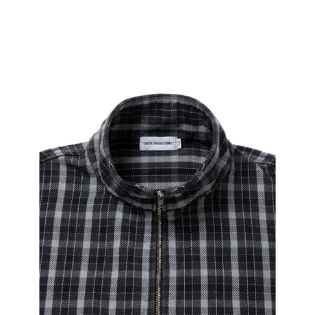AD PROCESSING HEAVY FLANNEL CHECK HALF ZIP PULLOVER