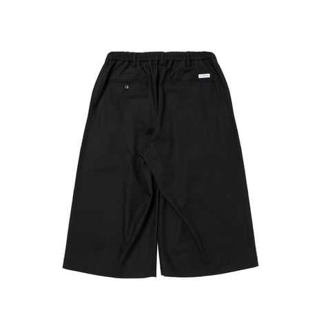 T/W TWILL SHIN CUT WIDE EASY TROUSERS