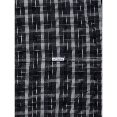 AD PROCESSING HEAVY FLANNEL CHECK HALF ZIP PULLOVER