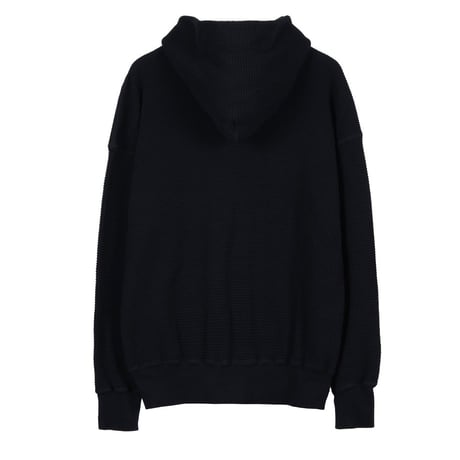 WAFFLE SWEAT HOODED ZIP