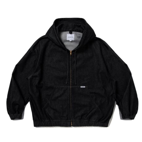 12.5OZ DENIM ZIP UP HOODED JACKET