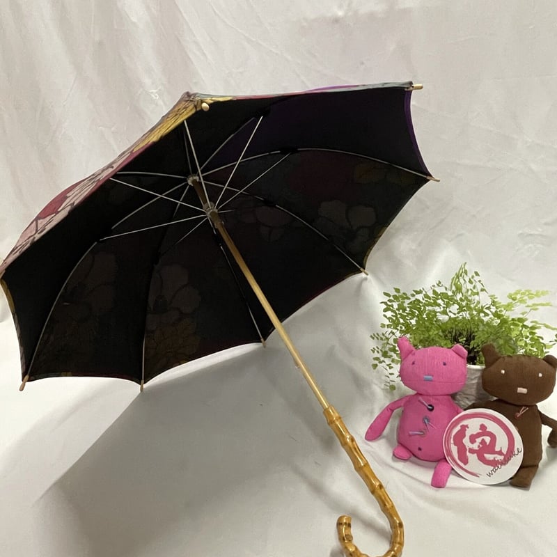 ハンドメイド日傘】アンティーク銘仙☆素晴らしい柄着物リメイク 