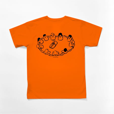 【Ryohei Kaneda】Instructional Graphics シルクスクリーン Tシャツ （オレンジ）