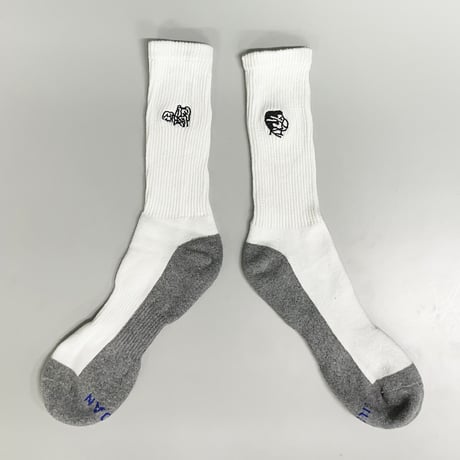 【Ryohei Kaneda】Instructional Graphics 刺繍靴下 （ホワイト）