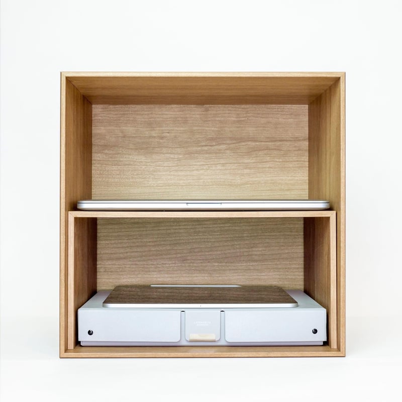 See youページ　コの字ラック ヘッズ 販促－什器 W150×D150×H100mm コの字ラックS／ダークウッド-2(2