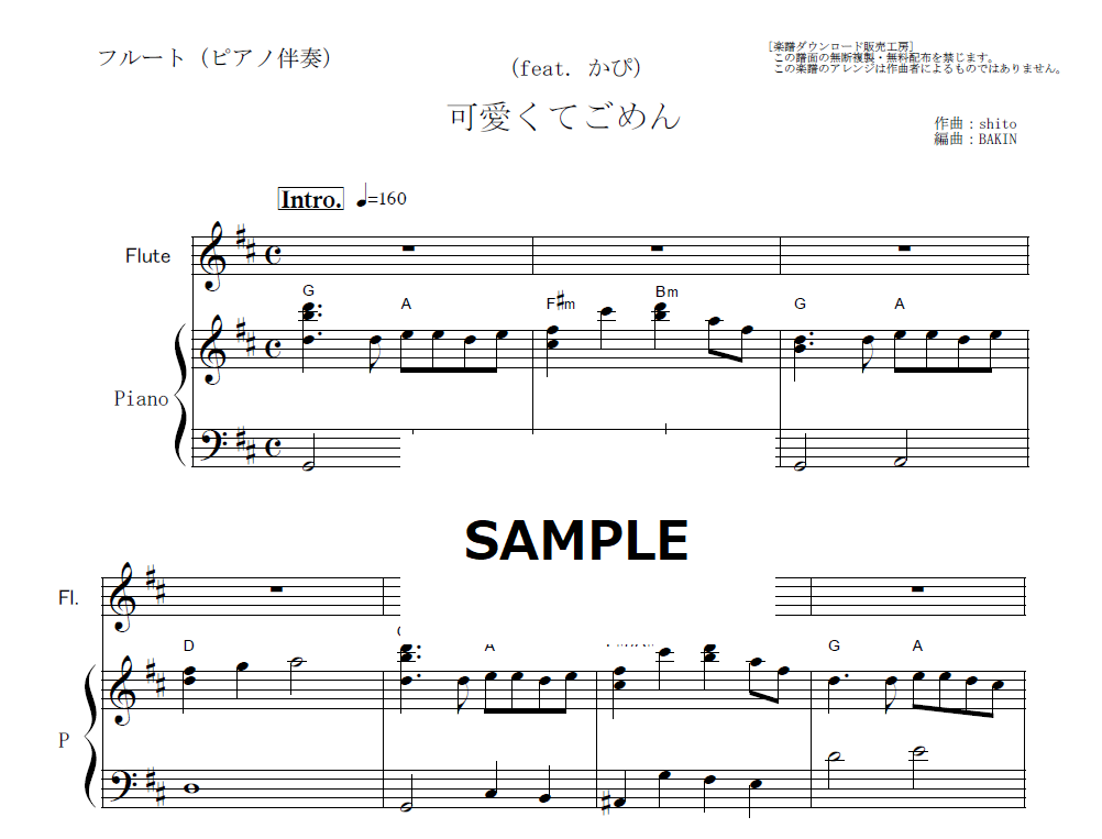 フルート曲まとめて ※ ピアノ伴奏譜のみ．フルート独奏譜は付いており