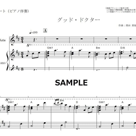 【フルート楽譜】グッド・ドクター（メインテーマ）（フルートピアノ伴奏）