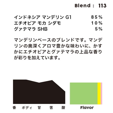 個人ブレンドコーヒー 113