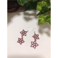 【fleur】タティングレースピアス 花