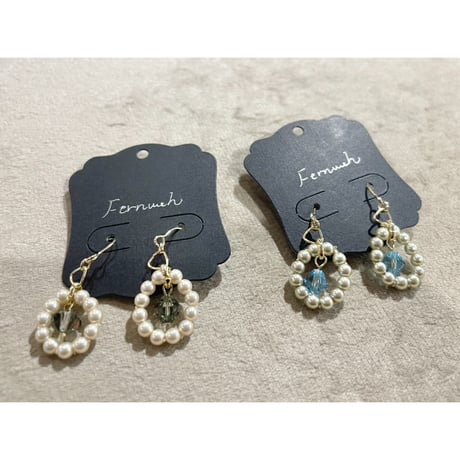 【Fernweh】ミニパールフラワーピアス