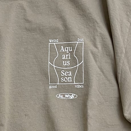 ♒️ AQUARIUS TEE/Sand Gray