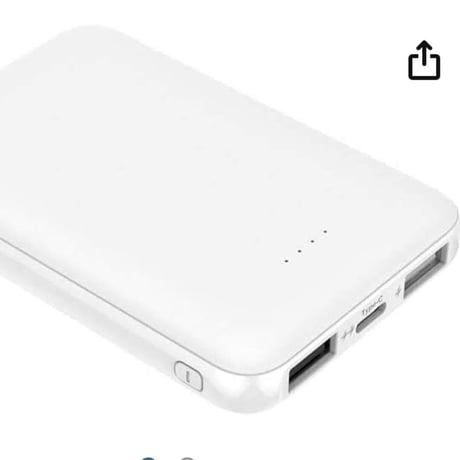 モバイルバッテリー 5000A   軽くて（118g)、小さくて、充電が早い！