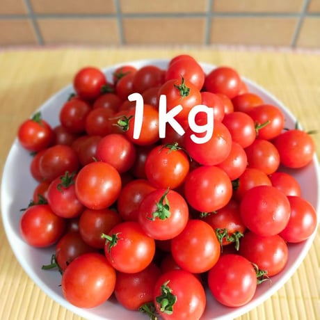 【定期便】トマホセット　八ヶ岳産　ミニトマト 約１kg  無農薬サラダほうれん草（70g）x２袋のセット