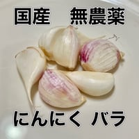 無農薬 国産にんにく バラ　真空パックで臭わない、長持ち！ 送料330円