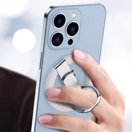 磁石でピタッ！スマホリングスタンド　便利さ神レベル！旅行のお供に！