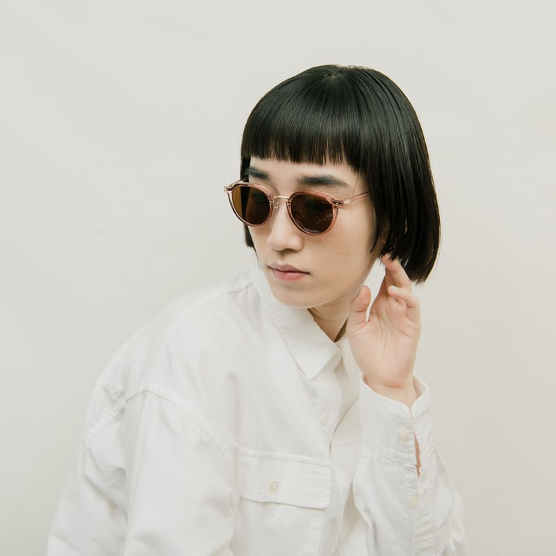 アート　JASPER ブラウン　ラウンド型 DONNY Rosé / Brown Lens sunglasses 《ダニー ロゼ ブラウン