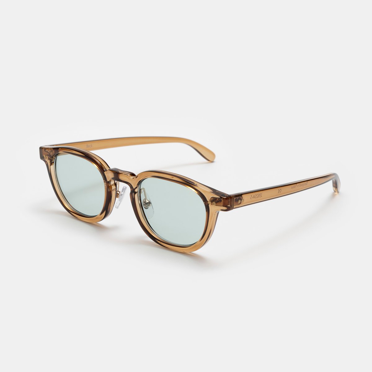 BECK Light Brown / Light Green Lens sunglasses《
