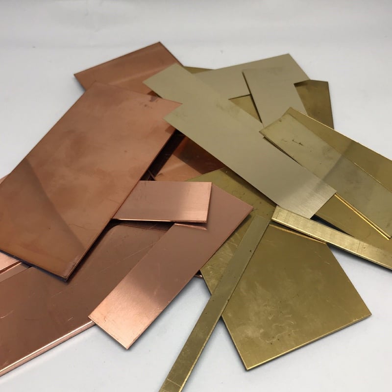 銅・黄銅（真鍮）板MIX 端材500g | hazaiSTORE 