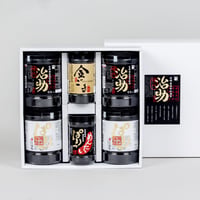 ギフトセットG（無添加味付海苔治助×2、ぱりっ焼き海苔×2、焼き海苔金ごま×1、味付海苔ぱりっめんたい×1）