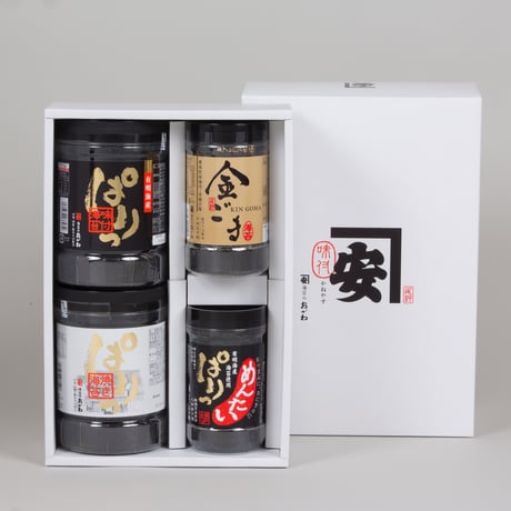ギフトセットD（ぱり味付海苔×1、ぱりっ焼き海苔×1、ぱりっめんたい×1、金ごま海苔×1）