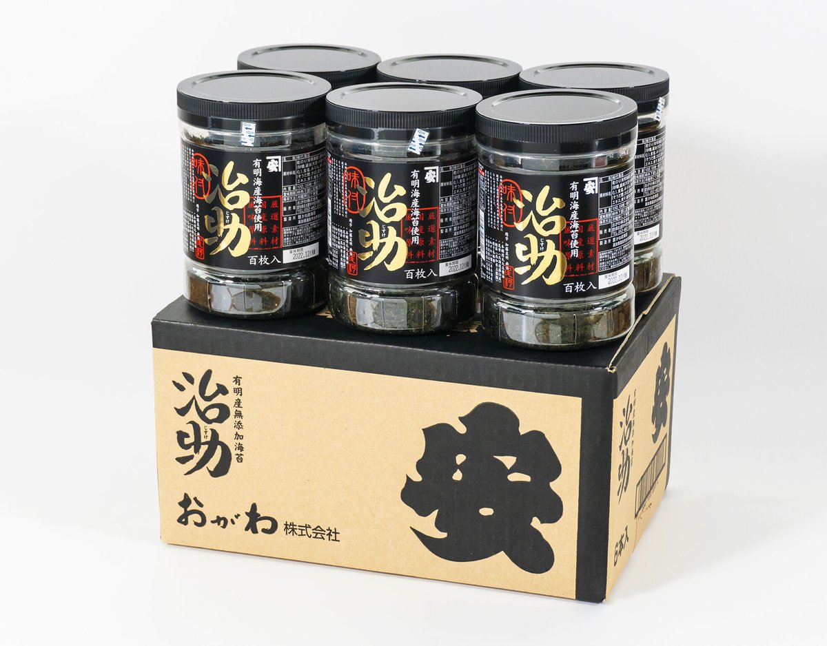 無添加味付海苔 治助6個入り×1箱 | 海苔のおがわONLINE SHOP