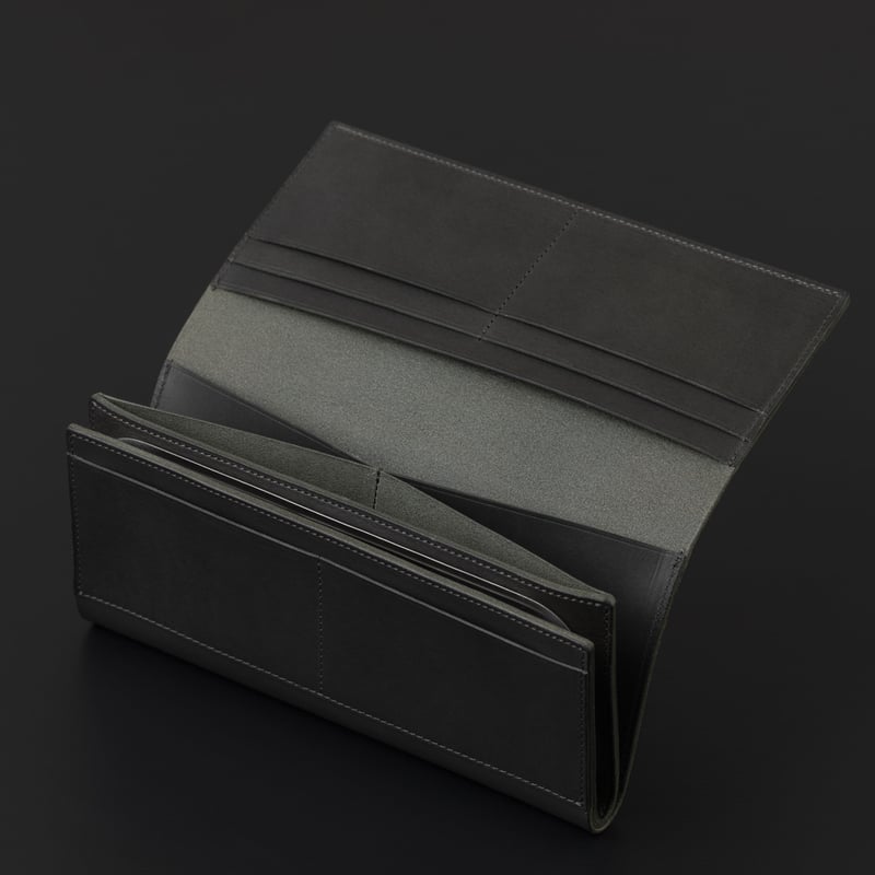 ブラウン バケッタレザー 長財布　ヌ frame long wallet frame long wallet | ヌ