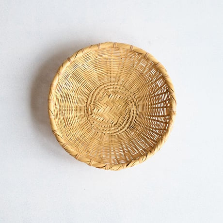 竹細工　蕎麦ざる高台つき　7寸22cm　受注作品