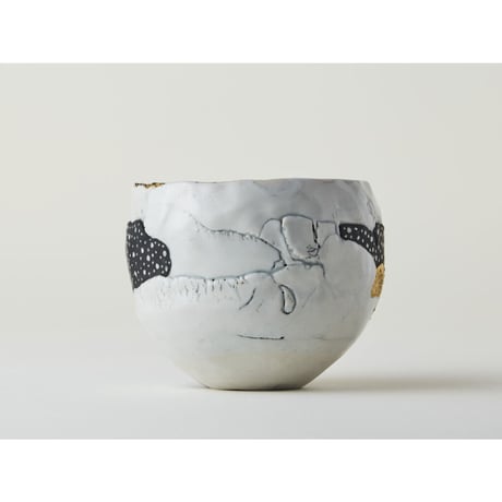 井上雅子　抹茶碗　鳥
