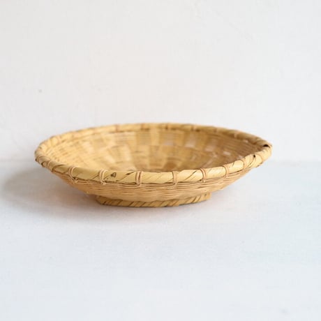 竹細工　蕎麦ざる高台つき　7寸22cm　受注作品